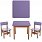 Столик + 2 кріселка Bambi, purple